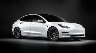 2022 Tesla Model 3 in white.