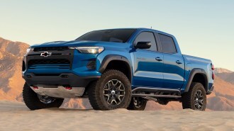 2023 Chevrolet Colorado in blue.