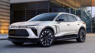 2024 Chevrolet Blazer EV RS in Iridescent Pearl Tricoat.