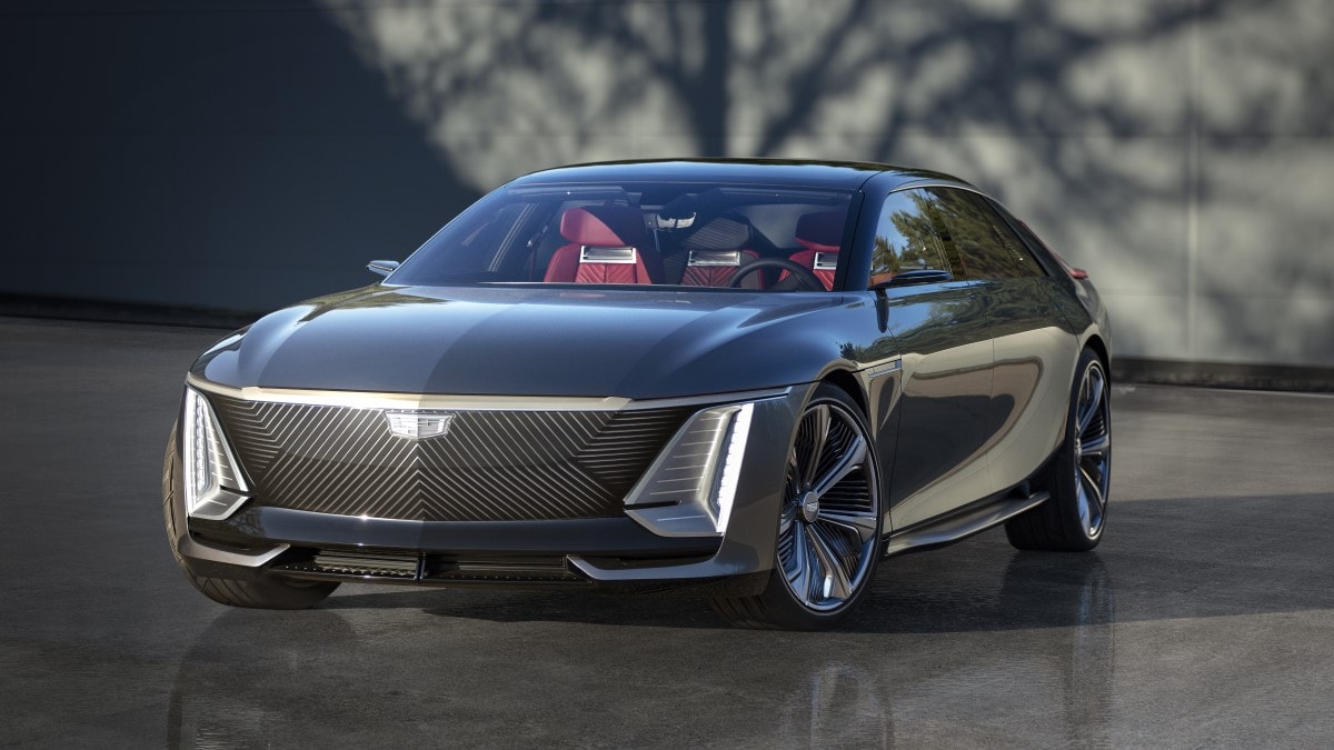 The Cadillac Celestic show car exterior, pictured from the front.