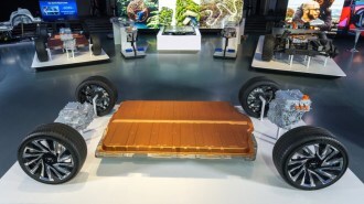 The GM Ultium electric vehicle platform, which puts the motors, electric battery, and suspension components of a car in a single unit