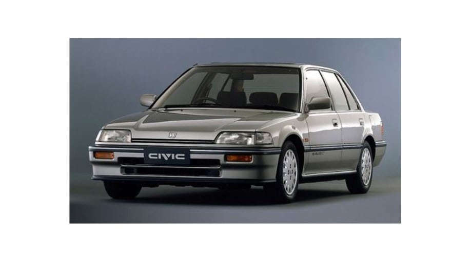 The fourth-generation Honda Civic in gray.