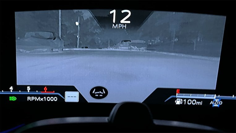 Night vision display in Cadillac Escalade