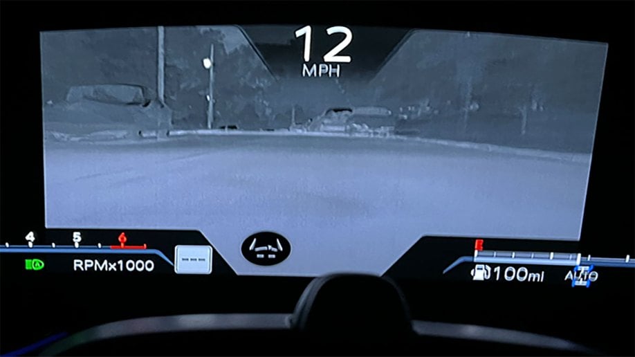 Night vision display in Cadillac Escalade