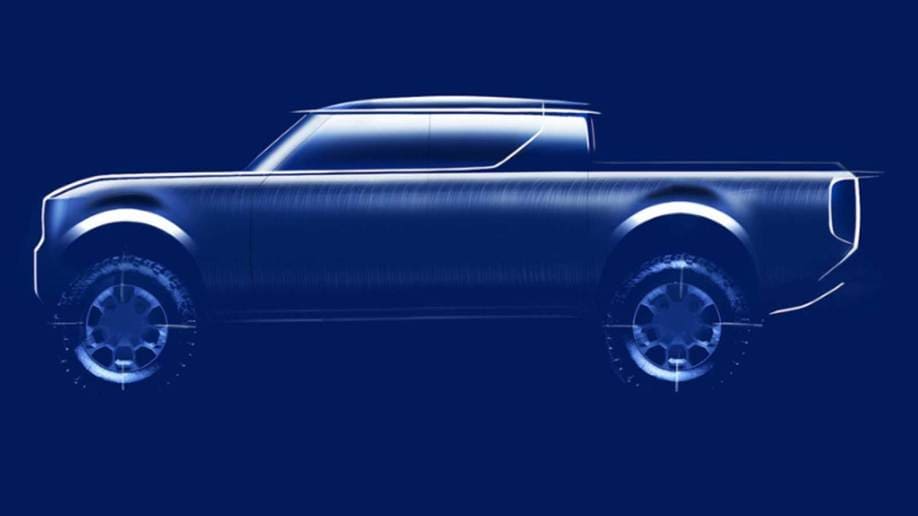 Volkswagen Scout EV sketch.