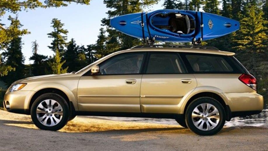 2009 Subaru Outback in gold.