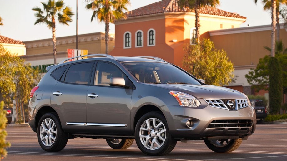 2012 Nissan Rogue in gray.
