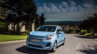 The 2014 Chevrolet Spark seen from a front quarter angle