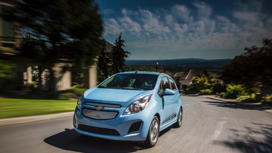 The 2014 Chevrolet Spark seen from a front quarter angle
