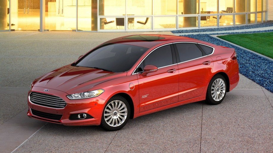 2016 Ford Fusion Energi in red