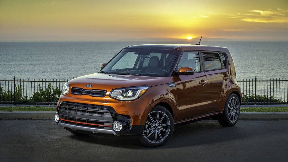2017 Kia Soul in orange.
