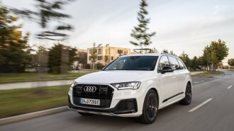 The 2021 Audi Q7 in white