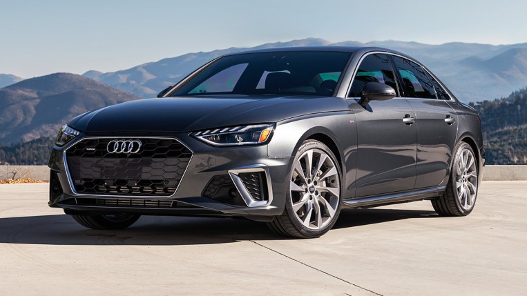 2022 Audi A4 in charcoal gray.