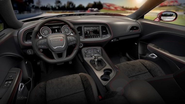 The interior of the 2023 Dodge Challenger Shakedown