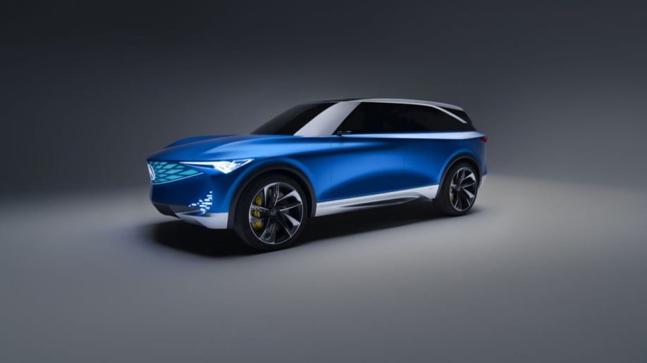 The Acura Precision EV Concept in blue