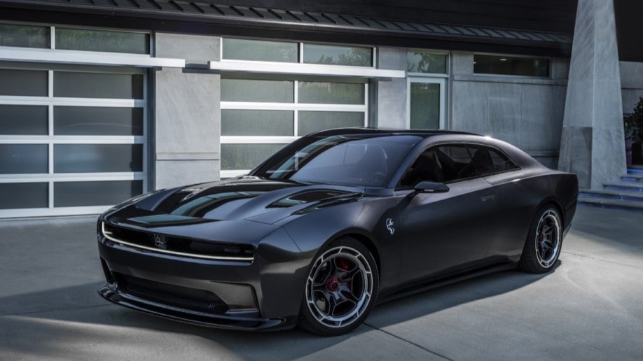 The Dodge Charger Daytona SRT Concept from a front quarter angle