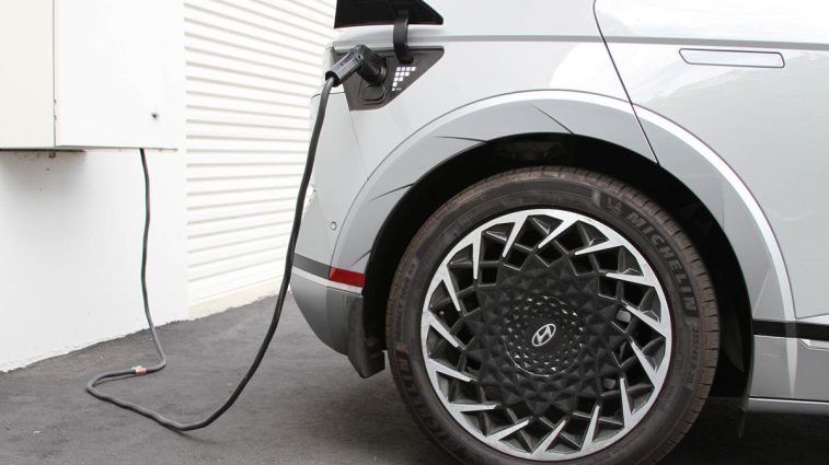 A Hyundai Ioniq 5 charging
