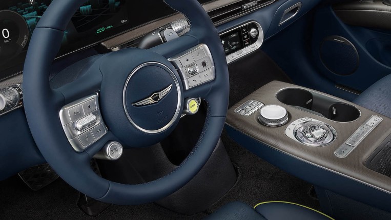 Genesis GV60 steering wheel boost button