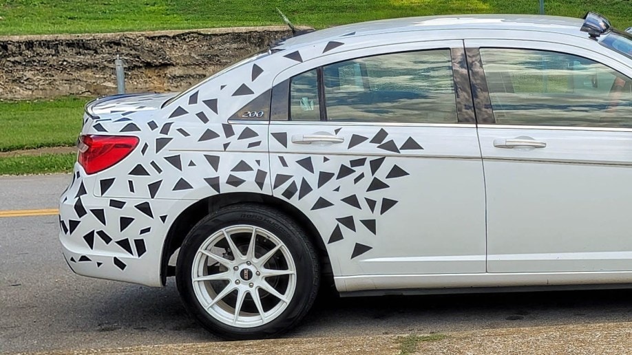 Triangle pattern car wrap