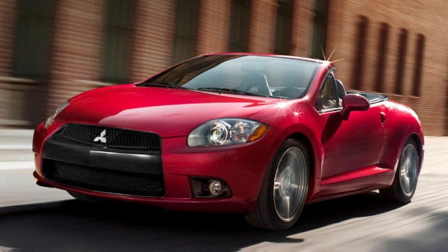 2012 Mitsubishi Eclipse Spyder in red.