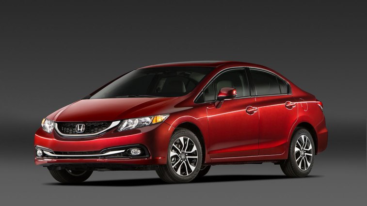 2013 Honda Civic in red.