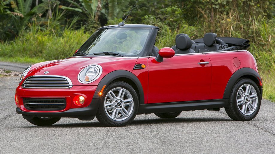 2014 Mini Cooper Convertible in red.