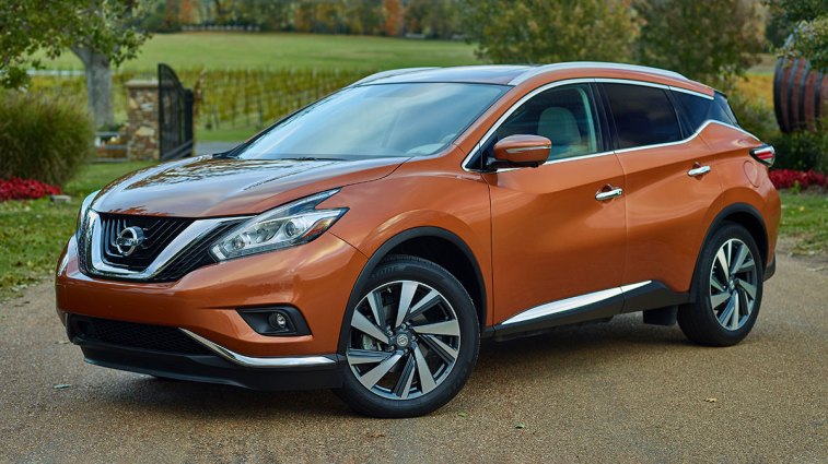 2015 Nissan Murano in orange.