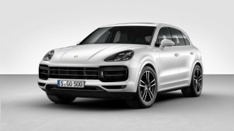 The 2017 Porsche Cayenne in white.