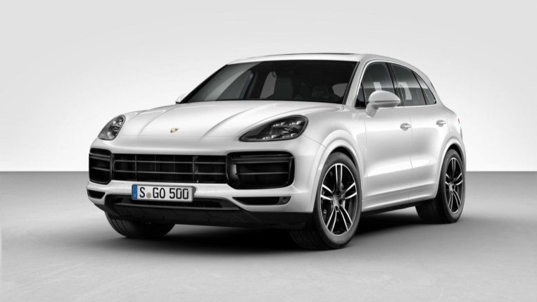 The 2017 Porsche Cayenne in white.