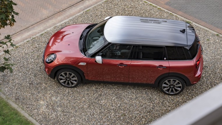 The Mini Clubman Multitone Edition seen from overhead