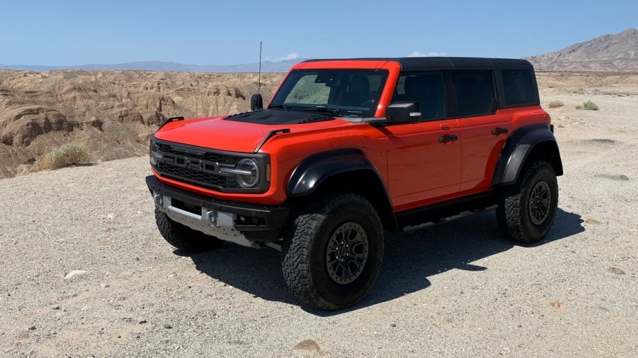 2022 Ford Bronco Raptor in the desert