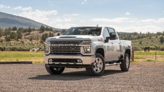 A 2023 Chevy Silverado 2500 HD seen from a front quarter angle