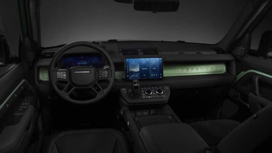 The dashboard of the 2023 Land Rover Defender 90 75th anniversary edition 