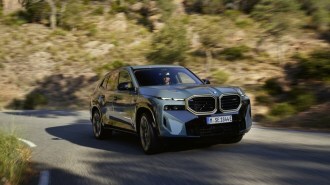 The 2023 BMW XM from a front quarter angle