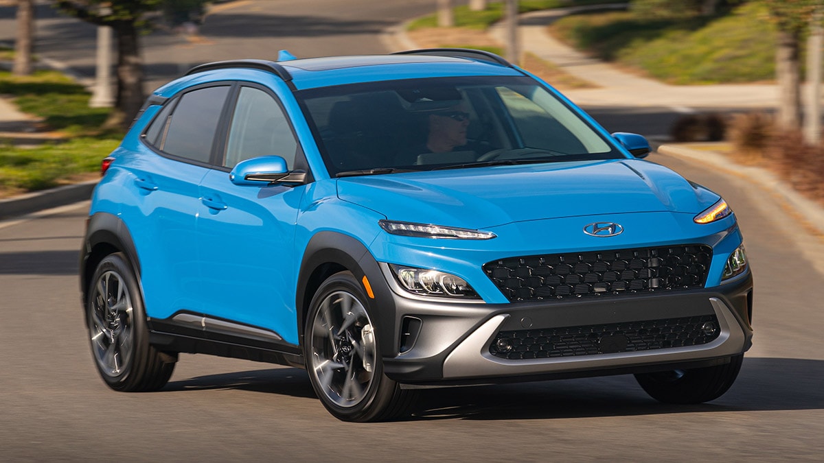 5. 2023 Hyundai Kona in blue