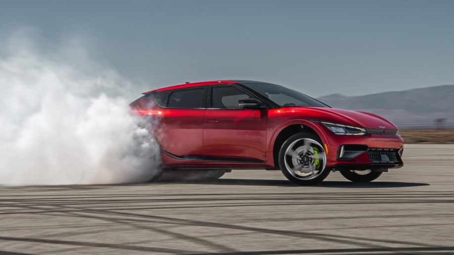 2023 Kia EV6 GT doing burnout