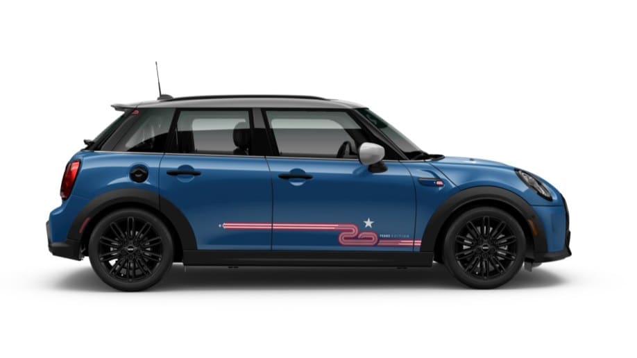 The 2023 Mini Hardtop 20th Anniversary Edition in Island Blue