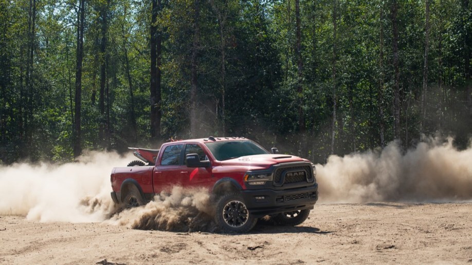 The 2023 Ram 2500 HD Rebel in desert testing