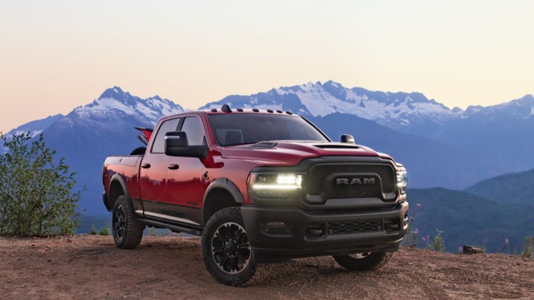 The 2023 Ram 2500 HD Rebel from a front quarter angle