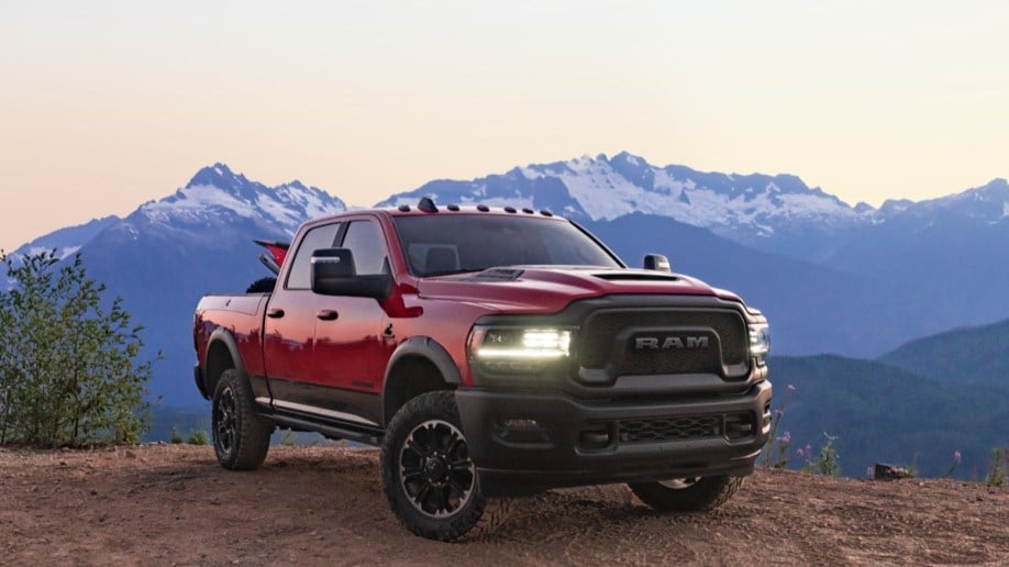 The 2023 Ram 2500 HD Rebel from a front quarter angle