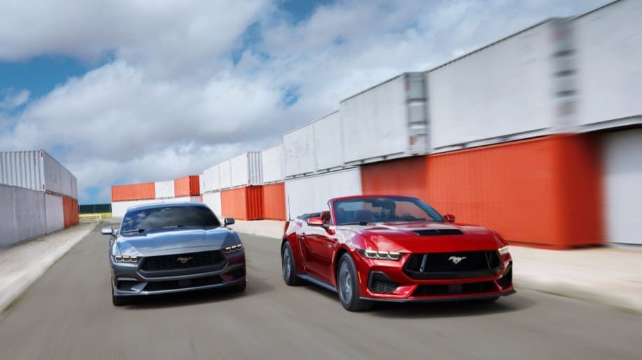 The 2024 Ford Mustang coupe and convertible