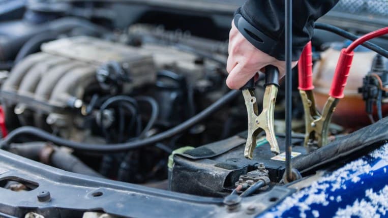 Car battery booster cables