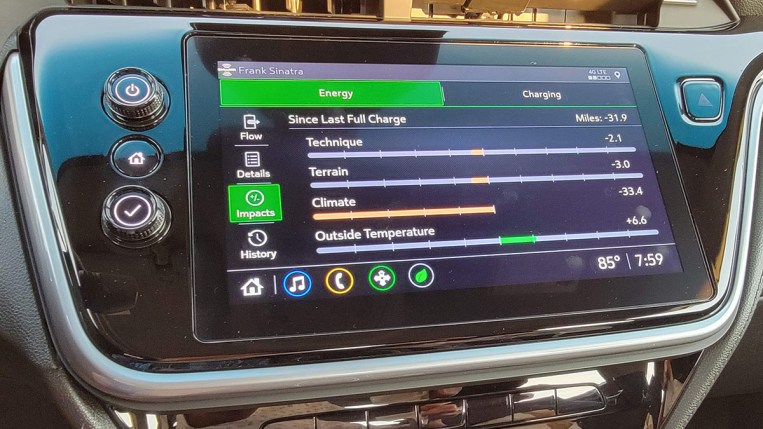 Chevy Bolt driver information center display
