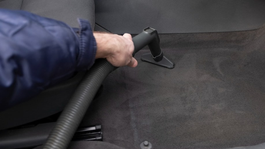 Vacuuming car