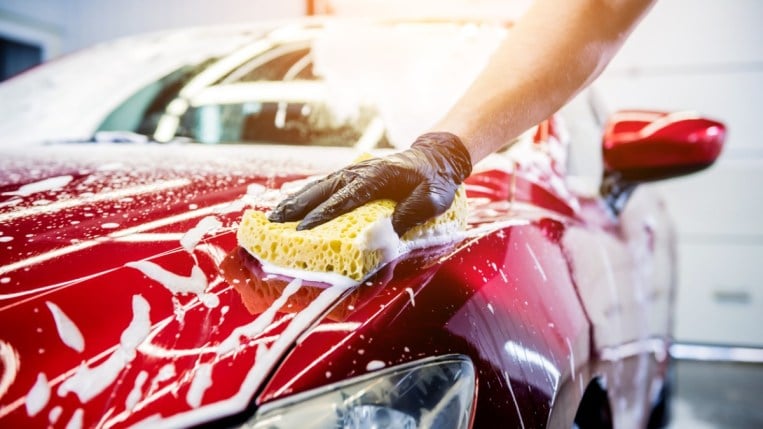 washing car