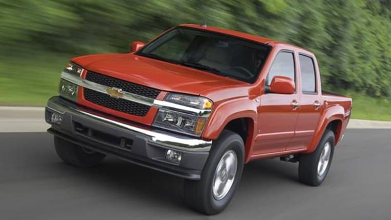 2007 Chevrolet Colorado in red.