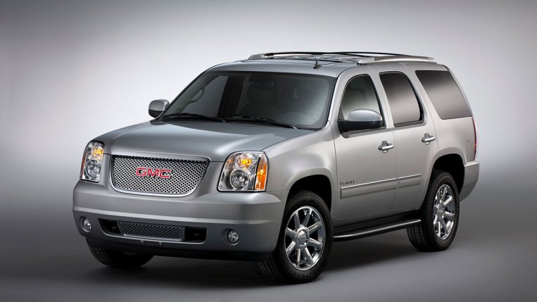 2014 GMC Yukon Denali in silver.