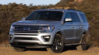 The 2018 Ford Expedition seen from a front quarter angle