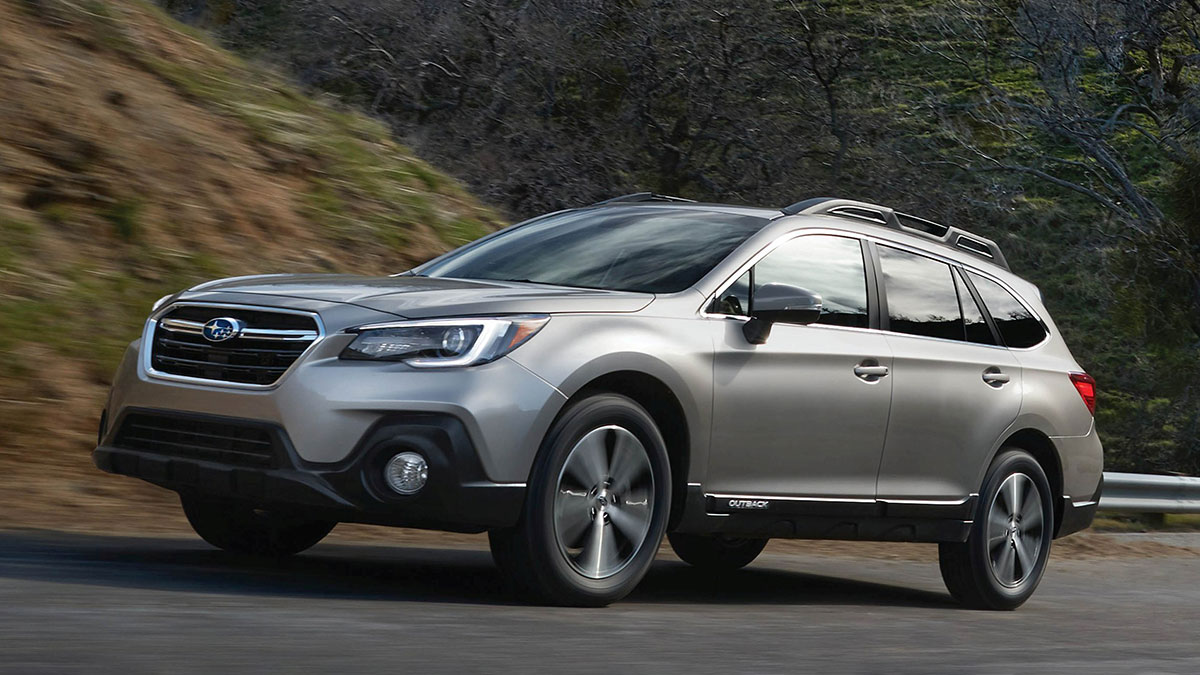 2018 Subaru Outback in gray.