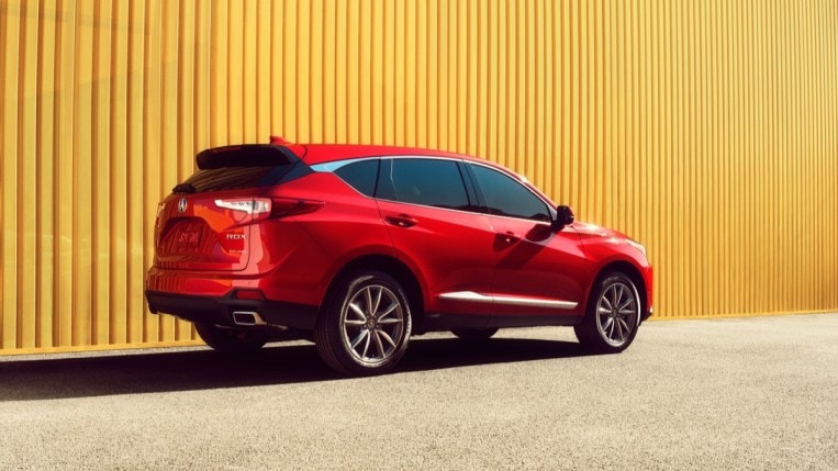 The 2022 Acura RDX seen from a rear quarter angle